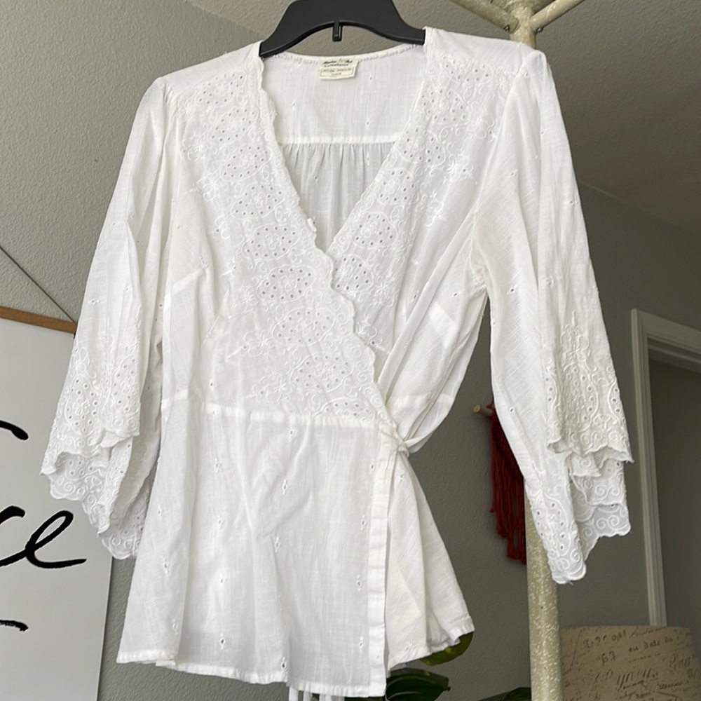 Anthropologie White Blouse